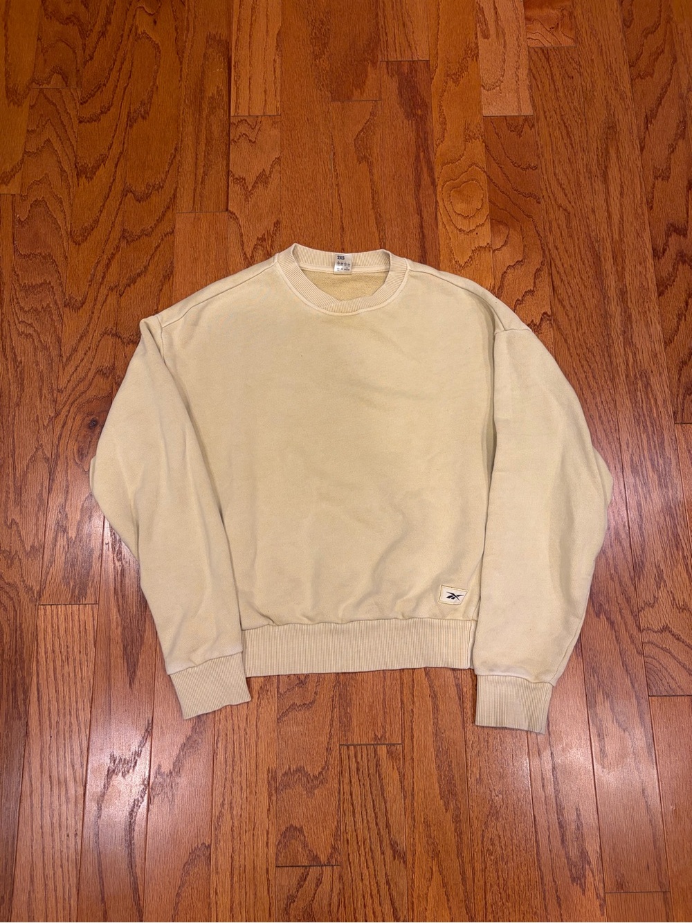 Reebok Men's/Womens Light Cream Crewneck Sweatshirt Size 2XS